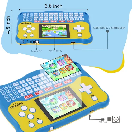 Miniatura 2 de Tablet para niños/Almohadilla de aprendizaje para bebés con 102 actividades/Tablet para niños pequeños con ABC/Palabras/Música/Matemáticas, juguetes
