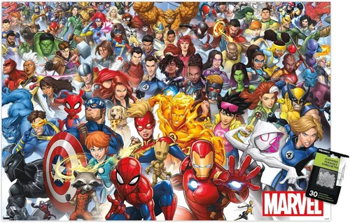 Miniatura 7 de Trends International Marvel Comics - Póster de pared de The Marvel Lineup 2023, 14.72 x 22.37 pulgadas, paquete de póster premium y alfiler