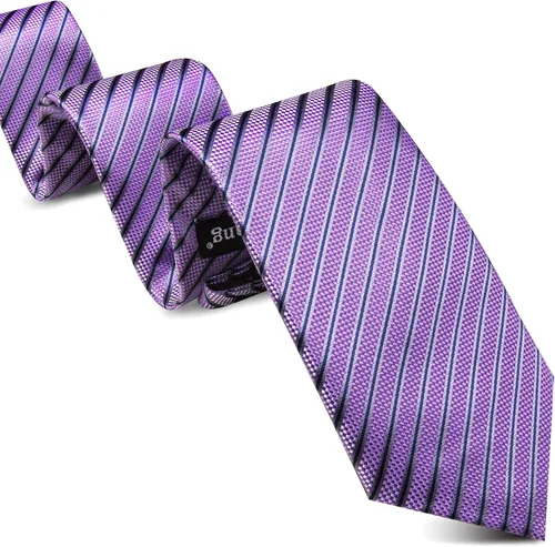 Miniatura 324 de Barry.Wang Juego de corbatas para hombre, corbata de seda a rayas, tejido a cuadros, gemelos formales, negocios, boda