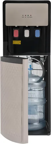 Dispensador de agua minimalista moderno con carga inferior, enfriador de agua de botella de 5 galones con 3 ajustes de temperatura, temperatura