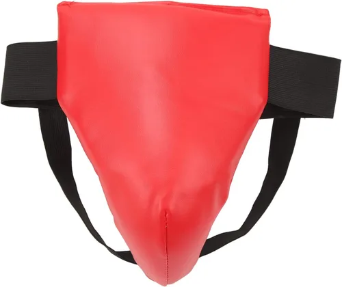 Miniatura 7 de Protector de ingle de boxeo, protector de entrepierna de boxeo rojo ajustable para artes marciales para niños y jóvenes (M)