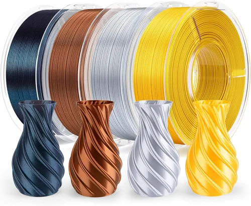 Miniatura 25 de ELEGOO Filamento PLA Seda Cobre 1.75mm 1KG, Filamento para Impresora 3D con Precisión Dimensional +/- 0.02mm, Carrete de 1kg (2.2lbs) Compatible