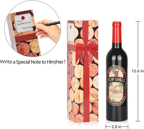 Miniatura 5 de Solaris Juego de 5 piezas de sacacorchos de vino de lujo con forma de botella en elegante caja de regalo, regalo de San Valentín para mujeres y Rojo