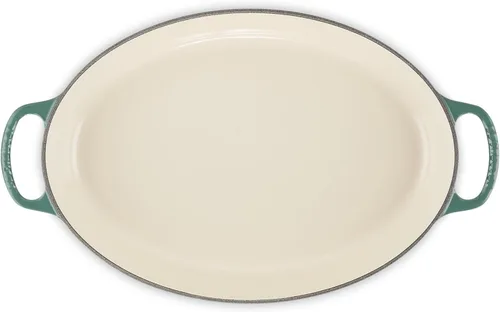 Miniatura 4 de Le Creuset - Cacerola ovalada de hierro fundido esmaltado Signature, 3 cuartos de galón, alcachofa