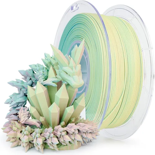 Miniatura 12 de ZIRO - Filamento PLA para impresora 3D de 0.069 pulgadas, filamento sedoso brillante multicolor para impresora 3D, cambio gradual de color PLA
