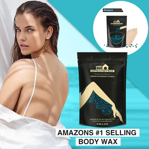 Miniatura 2 de Kit de Cera Brasileña para Bikini Azul Dura Lifestance de 2.5 libras con 30 Aplicadores - Perlas de Cera Perlada para Cara, Cuerpo, Piernas - Para