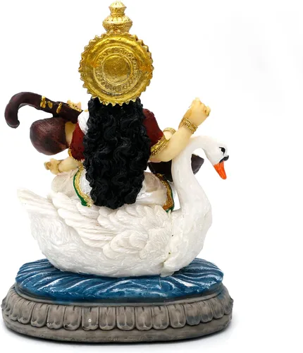 Miniatura 9 de alikiki Estatua de Saraswati de 5.5 pulgadas de alto Saraswati Puja Diwali Regalos Pooja Vasant Panchami Casa Oficina Templo Mandir Altar Yoga