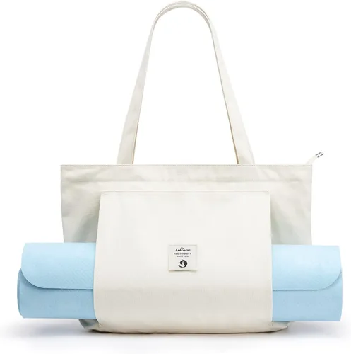 Bolsas de yoga WLLWOO WLLWOO para mujeres con porta-mats de yoga, bolsa de lona para llevar, para pilates, para el hombro, para viajes, oficina,