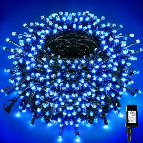 Miniatura 13 de Guirnalda de luces de Navidad para interiores y exteriores, luces para árbol de Navidad, con certificación UL, función de memoria con enchufe