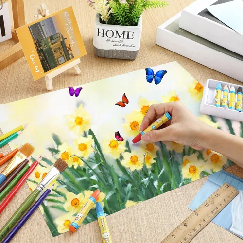 Miniatura 4 de Spiareal 100 hojas de papel de acuarela de 12 x 18 pulgadas, a granel, 140 libras/300 GSM, papel de construcción blanco, prensa en frío, algodón