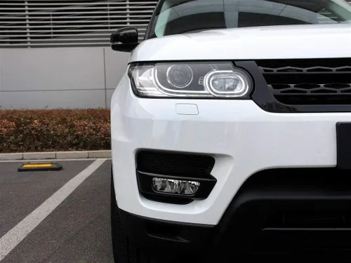 Miniatura 2 de Negro ABS delantero niebla luz lámpara cubierta Trim 2 unids para Land Rover Range Rover Sport 2014-2018 (negro)