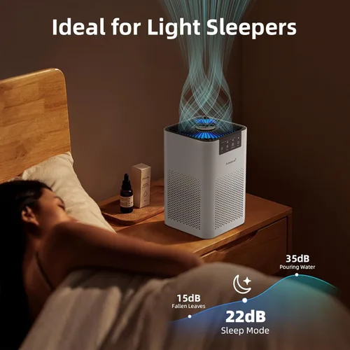 Miniatura 6 de AromaRoom Purificadores de Aire para Dormitorio, Purificadores de Aire Hepa para Hogar Olor de Orina de Mascotas con Aromaterapia, Limpiador de Aire