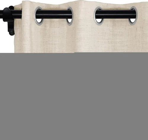 Miniatura 74 de Fcosie Cortinas opacas de lino 100 % opacas de 50 pulgadas de ancho x 63 pulgadas de largo, paneles de cortina con ojales para sala de estar