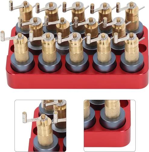 Miniatura 5 de FTVOGUE 14PCS Reloj Mainspring Winder Aleación de Aluminio Reloj Herramienta de Mantenimiento de Primavera Principal con Base para Relojero