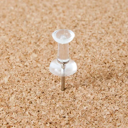 Miniatura 3 de U Brands Pasadores de empuje, chinchetas de plástico transparente, punta de acero, 200