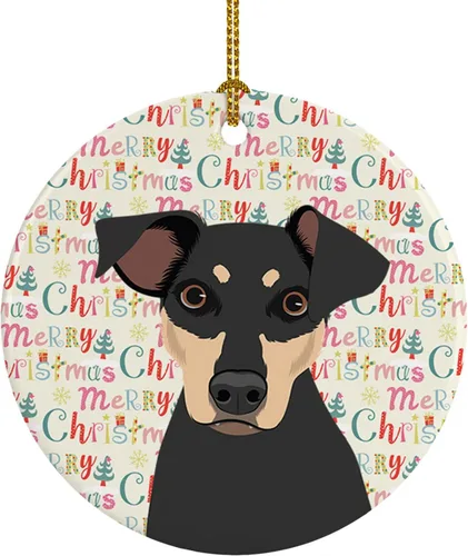 Miniatura 90 de Caroline's Treasures Bulldog Francés Azul de Navidad Adorno de Cerámica Decoraciones Colgantes para Árbol de Navidad para Hogar Navidad, Festividad