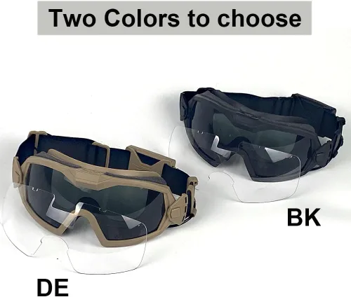 Miniatura 4 de H World Shopping Gafas de Airsoft antivaho con ventilador y lente intercambiable para disparos militares, gafas de seguridad y gafas