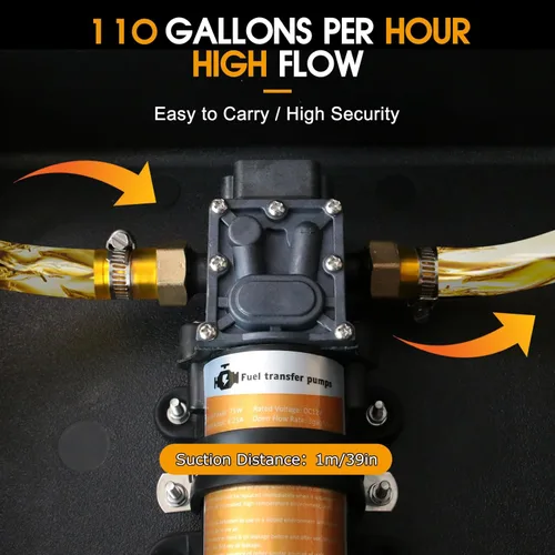 Miniatura 4 de Juego de bomba de transferencia de combustible de 12V 75W, bomba de transferencia de gasolina que mueve hasta 110 galones de gasolina o diésel por