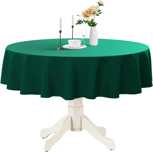 Miniatura 22 de Romanstile Mantel redondo impermeable, resistente a las manchas y sin arrugas, para cocina, comedor, fiesta, boda