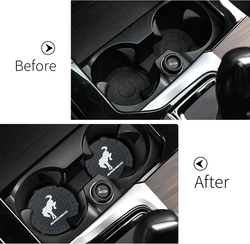 Miniatura 3 de Portavasos de automóvil para Ford Bronco, portavasos de silicona, accesorios para el interior del automóvil, 2.76 pulgadas, 2 piezas Car