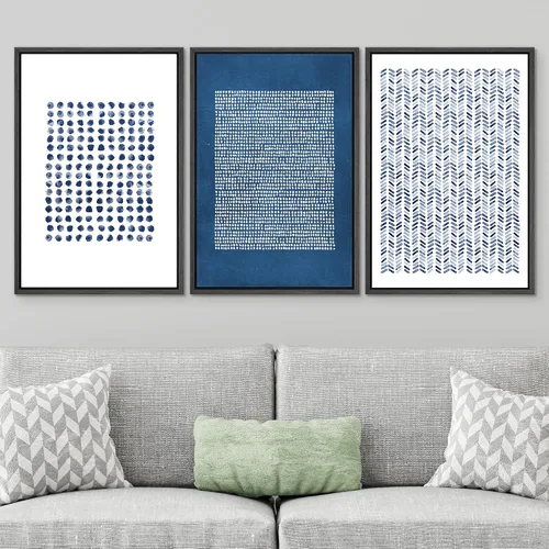 Miniatura 306 de SIGNWIN Lienzo enmarcado para pared, arte con pinceladas de flujo neutro en tonos beige abstractos, ilustraciones, arte moderno, decorativo