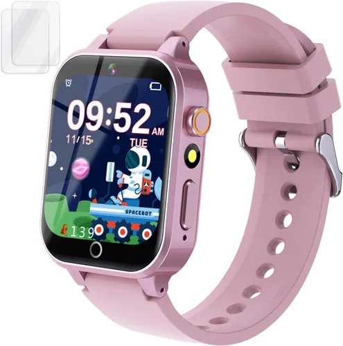 Miniatura 12 de Cosjoype Reloj inteligente para niños con 26 juegos de rompecabezas, pantalla táctil HD, cámara de video, reproductor de música, seguimiento