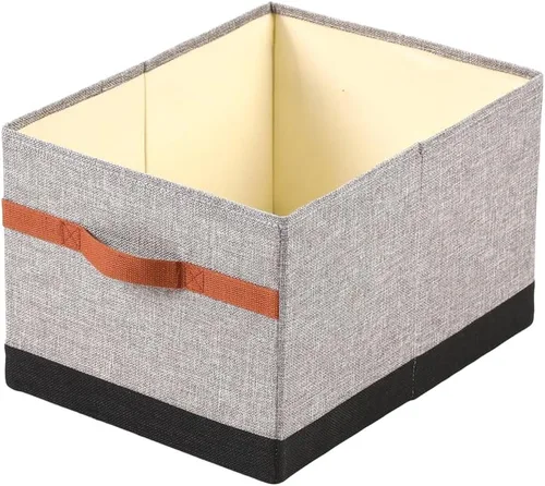 Miniatura 9 de ALYER Organizador de almacenamiento plegable de tela con asas, contenedor para dormitorio, oficina, armario, bebés, guardería, juguetes, libros