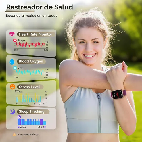 Miniatura 2 de Relojes inteligentes para hombres (Android/iPhones), más de 120 modos deportivos con monitor de ritmo cardíaco, monitor de ritmo cardíaco