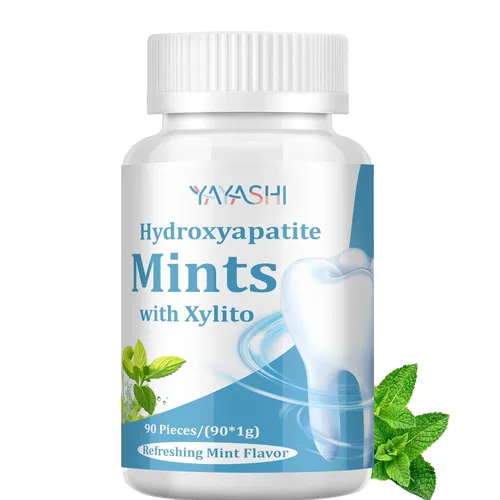 Mentas nano hidroxiapatita – Mentas de xilitol para boca seca – Sin azúcar de hidroxiapatita – Promueve la remineralización, aliento fresco oral