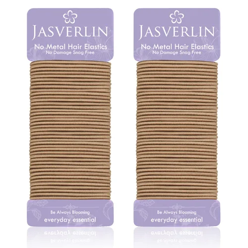 Miniatura 9 de JASVERLIN Lazos para el cabello gris claro de 0.079 pulgadas, antideslizantes, sin daños, elásticos para cola de caballo para mujeres, niñas