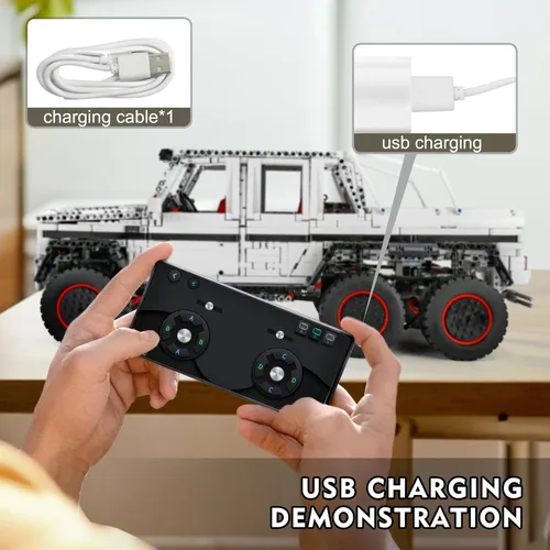 Miniatura 5 de Mould King 13061 Vehículo técnico todoterreno, 3832 piezas G700 6 x 6 camión de bloques de construcción con motor monstruo, kit de bloques