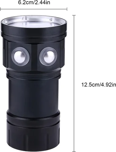 Miniatura 7 de Luz de buceo, linterna de buceo 18000 lúmenes IPX8 impermeable buceo antorcha buceo luces de buceo 1,640.4 ft subacuática LED linterna sumergible