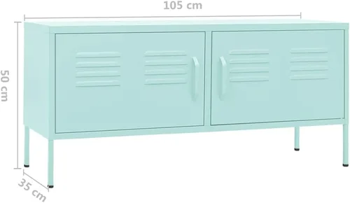 Miniatura 9 de Soporte de TV de metal de acero con almacenamiento, gabinete de TV de metal clásico, mesa consola de entretenimiento con estantes de almacenamiento