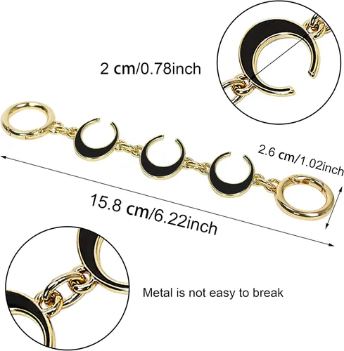 Miniatura 3 de SONGKISSZQ Extensor de correa para bolso, cadena extensora de bolsa, extensor de cadena para bolso, bolso de mano, bolsa de hombro