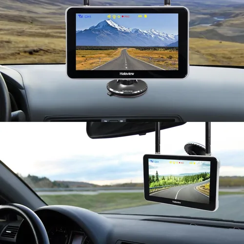 Miniatura 3 de Haloview BT7 Touch RV Cámara de respaldo inalámbrica 2.4G Digita FHD 1080P DVR visión trasera a todo color cámara de visión nocturna y sistema
