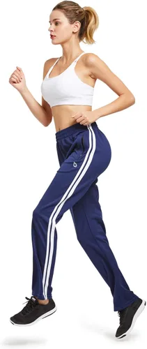 Miniatura 5 de BALEAF Pantalones deportivos para mujer, pantalones deportivos para correr, bolsillos con cremallera, pantalones deportivos para calentar, casuales