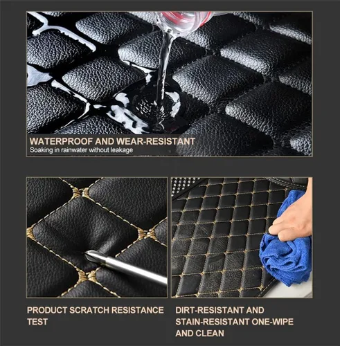 Miniatura 3 de Personaliza las alfombrillas de cuero de lujo de protección para todo tipo de clima para automóviles, SUV y camiones según el modelo automotriz