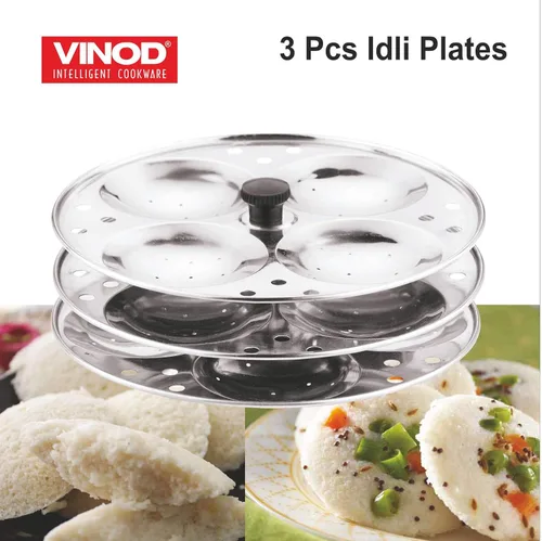 Miniatura 3 de Vinod Soporte Idli de acero inoxidable adecuado para cocina india - Soporte de 3 niveles - Hace hasta 12 Idlis - Resistente al polvo - Platos