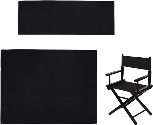 Miniatura 9 de 1 juego de lona de repuesto para silla de director con palo de madera, 21.2 pulgadas de largo x 16.1 pulgadas de ancho, funda de repuesto portátil