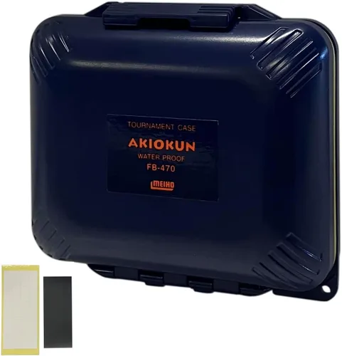 Meiho Caja de Aparejos Impermeable Akiokun FB 470 4.213 x 3.661 x 1.378 in Azul Marino (6700)