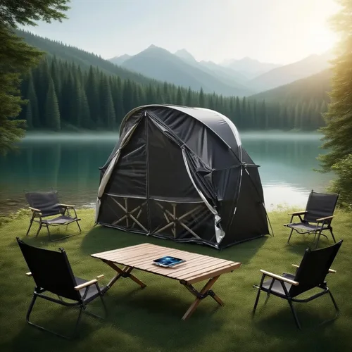 Miniatura 9 de Tienda de campaña para 1 persona con puerta de malla transpirable y ventanas de mosquitera, fácil de poner, refugio para todo tipo de clima