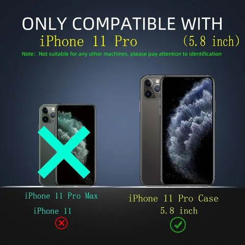 Miniatura 8 de Funda magnética para iPhone 11 Pro compatible con carga inalámbrica MagSafe, con 2 protectores de pantalla, anillo kickstand de 360° integrado +