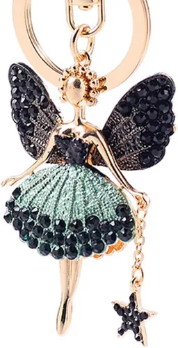 Colgante de cristal del bolso del llavero del ángel del baile de las mujeres de la manera