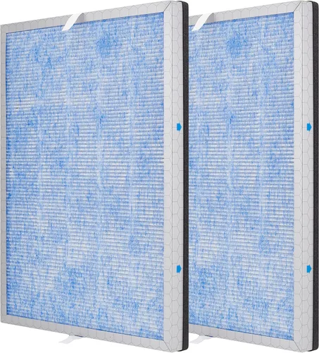Filtro de repuesto MSA3/MSA3S, compatible con Membrane Solutions MSA3 y MSA3S Smart Air Purifier, 【Actualizado】Filtro HEPA verdadero H13 3 en 1,