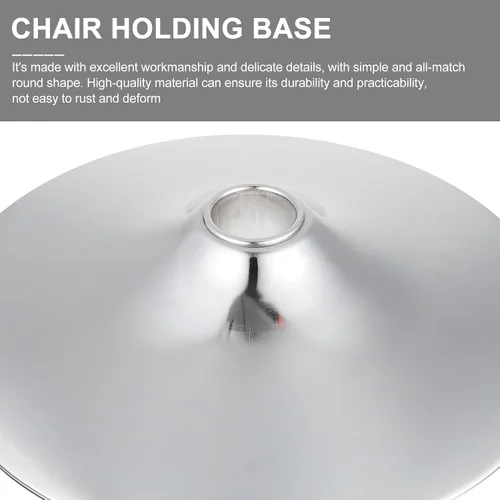 Miniatura 4 de Homoyoyo Base de barra de acero de repuesto práctico de aluminio para taburete de barco, plato giratorio, soporte para silla de cocina, taburete