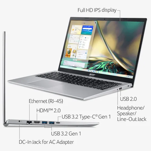 Miniatura 5 de Acer Aspire 5 A515-56-32DK - Laptop delgada con procesador Intel Core i3-1115G4 de 11.ª generación, pantalla IPS Full HD de 15,6 pulgadas, memoria