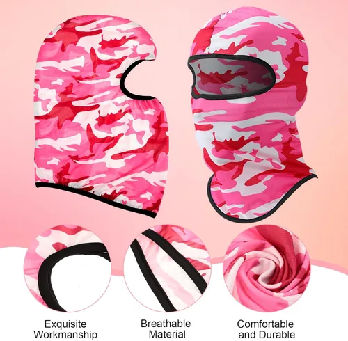 Miniatura 3 de Xtinmee Pasamontañas de esquí, pasamontañas desgastados, máscara de cara completa para hombres y mujeres, resistente al viento, camuflaje, cubierta