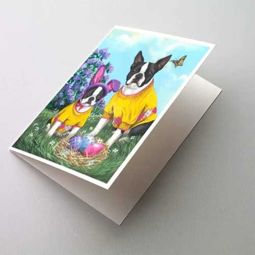 Miniatura 294 de Caroline's Treasures PPP3013GCA7P - Tarjetas de felicitación y sobres para mascotas de Basset Hound Teacher, paquete de 8 tarjetas en blanco