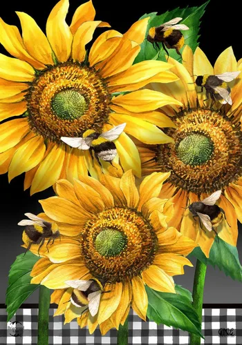 Miniatura 9 de Briarwood Lane Bandera de jardín de verano con girasoles campestres, diseño floral de granero, 12.5 x 18 pulgadas Girasoles de campo