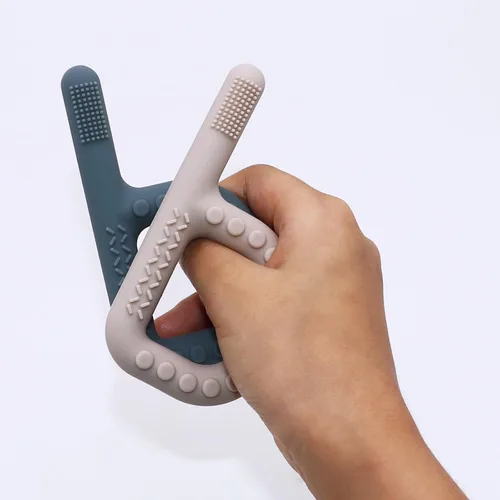 Miniatura 7 de Juguetes sensoriales para niños, bebés y niños pequeños, paquete de 4, juguetes de dentición en forma de P para 3-6, 6-12 meses, estimulación motora